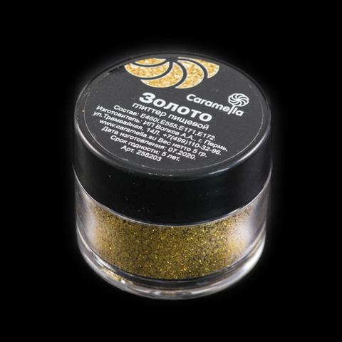 Глиттер  пищевой Золото Caramella, 5 гр