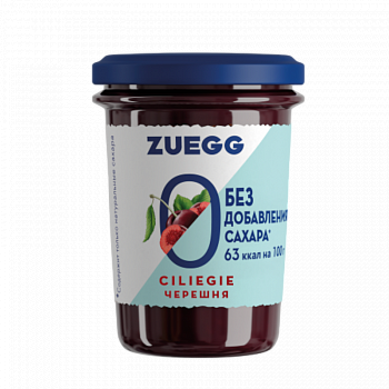 Конфитюр ZUEGG черешня БЕЗ САХАРА, Германия, 220 гр