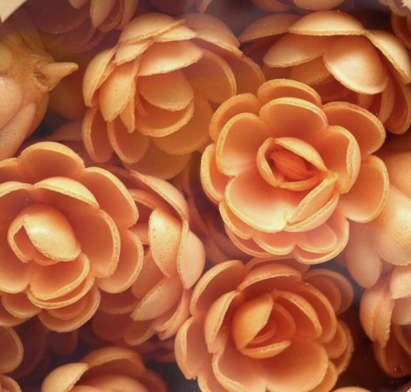 Цветы вафельные абрикосовые "Роза малая", 1 шт