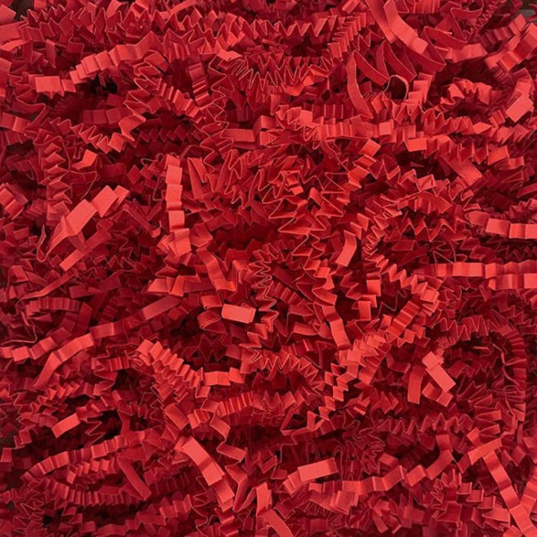 Наполнитель бумажный Алый, 50 г (гофрированный)