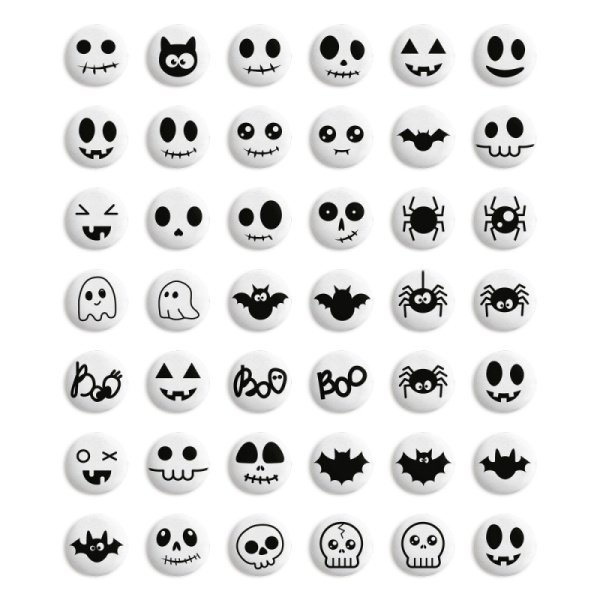 Сахарные фигурки мини-медальоны Хэллоуин микс, 65 гр