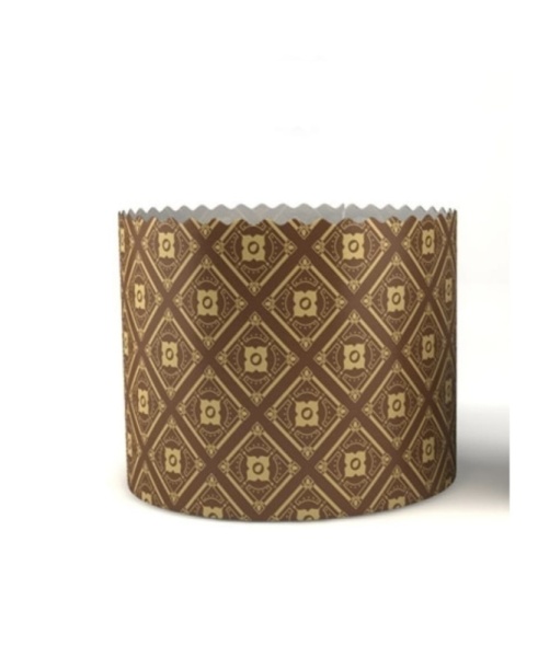 Форма бумажная для кулича на 200 гр, Орнамент d90xh90мм