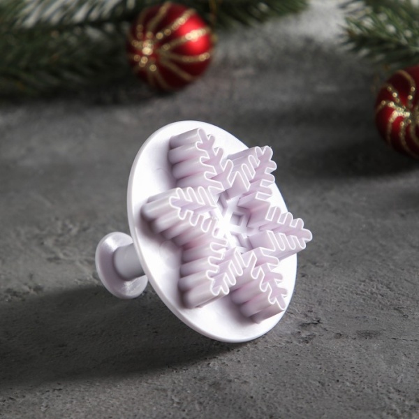 Набор плунжеров "Снег" набор 3 шт.: d=6.5, d=5, d=3.5 см, пластик, белые