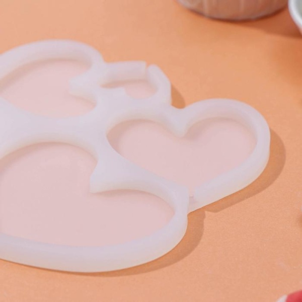 Силиконовая форма для леденцов «Сердечки 6 в 1»