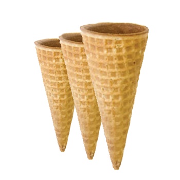 Рожок вафельный 11 см ровный край 5 шт