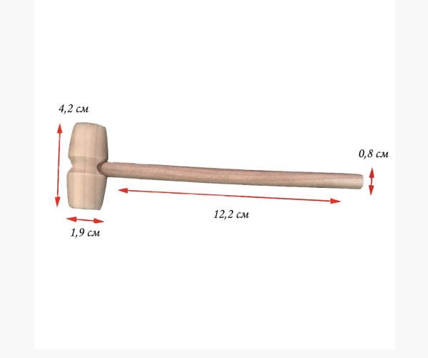 Деревянный молоточек для шоколада, 1 шт