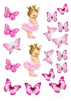 Малышка №3, картинка на сахарной бумаге