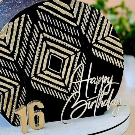 Акриловый топпер «Happy Birthday №3», серебро