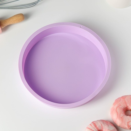 Форма для выпечки силиконовая Доляна «Круг», 22×3 см