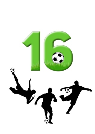 Футбол 16 лет №1, картинка на сахарной бумаге
