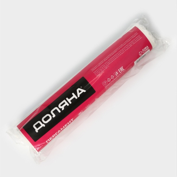 Пергамент силиконизированный, жиростойкий, белый  Доляна, 30 см * 5 м