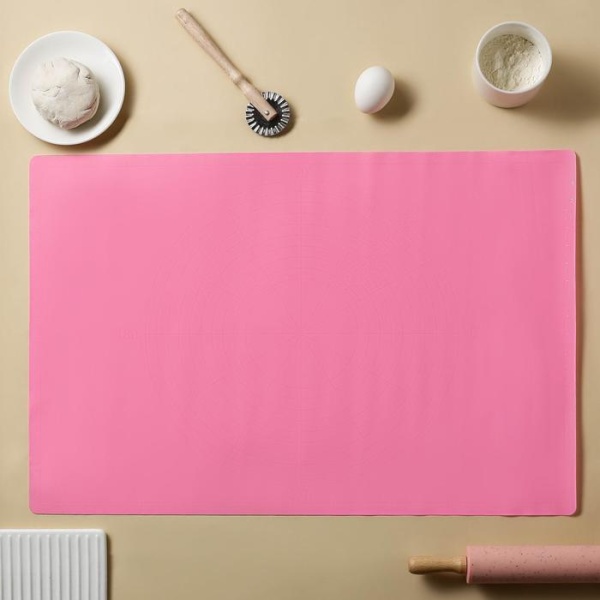 Коврик силиконовый с разлиновкой Доляна «Буссен», 61,5×41,5 см, цвет МИКС