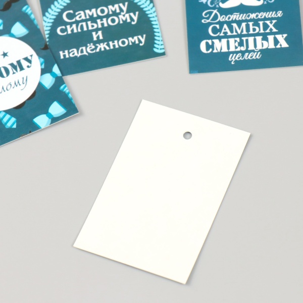 Бирка картон "Пожелания. Постер" набор 10 шт (5 видов) 4х6 см