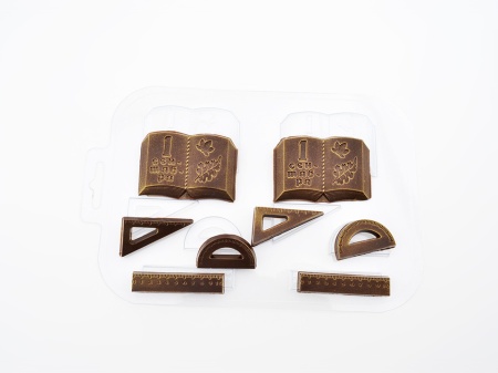 Форма пластиковая для шоколада "Школьный набор 2"