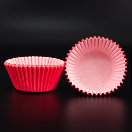 Капсула бумажная для капкейков (тонкая) 50x35 мм, красная, 1 шт