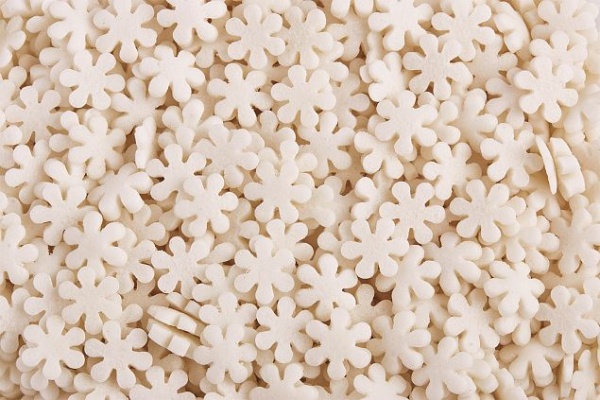 Посыпка кондитерская Снежинки белые, 50 гр