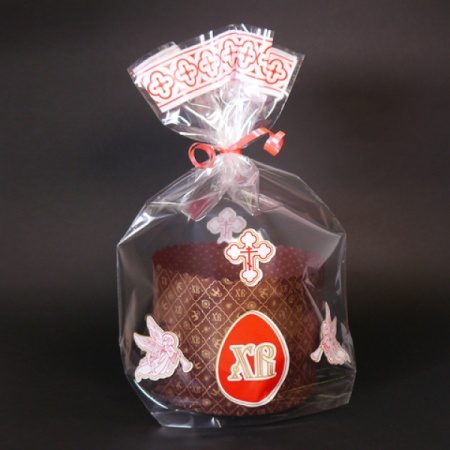 Пакет для кулича с рисунком ХВ, 21*31 см, 1 шт