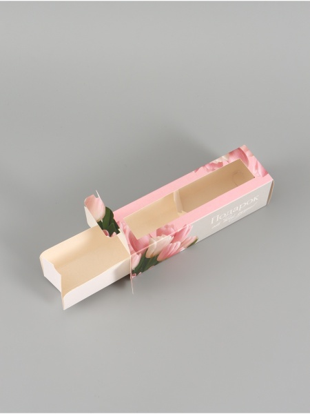 Коробка для макарон «Подарок от всей души», 180*55*55 мм