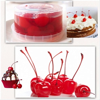 Вишня коктейльная с веточкой в сиропе, 10 шт