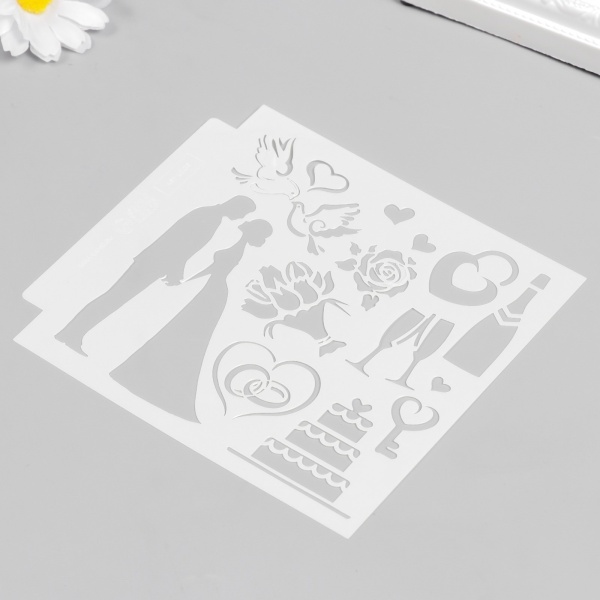 Трафарет кондитерский "Свадьба" 13х13 см