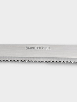 Нож для бисквита мелкие зубцы, ручка дерево, рабочая поверхность 22 см