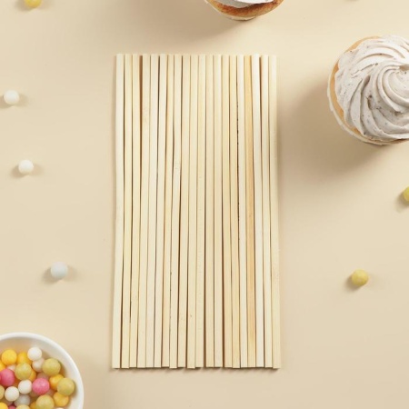 Набор палочек-дюбелей для кондитерских изделий Доляна, 20 шт, длина 20 см, бамбук