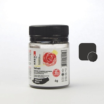 Цветочная пыльца матовая Velvet черный Kreda 6 г
