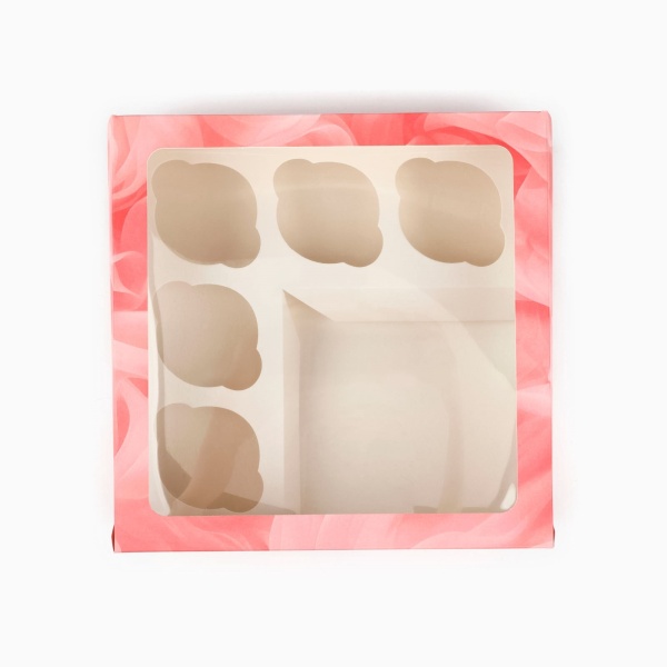 Коробка для капкейков и бенто «С любовью для тебя», 25 х 25 х 10 см