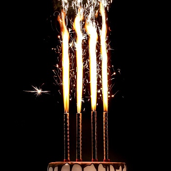 Набор тортовых свечей "Фонтаны", 10 см, 4 шт