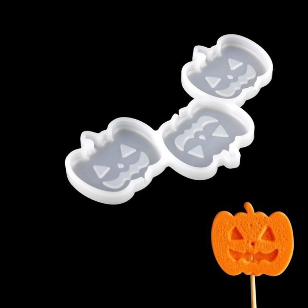 Силиконовая форма для леденцов "Тыквы 3 в 1"