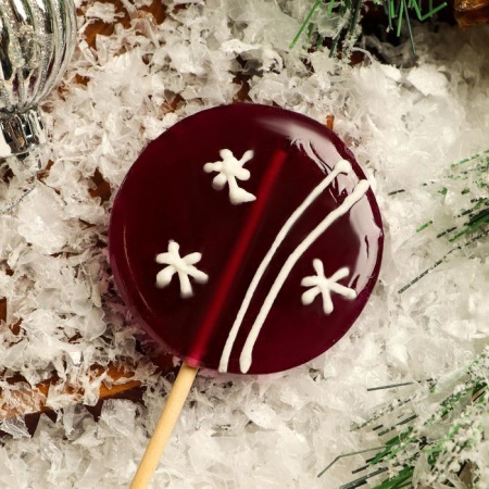 Карамель леденцовая lenco Диск "Елочное украшение" ассорти с росписью, 30 гр