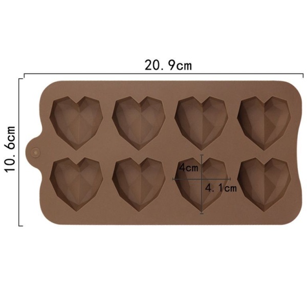 Форма для льда и шоколада Холодные сердечки , 8 ячеек