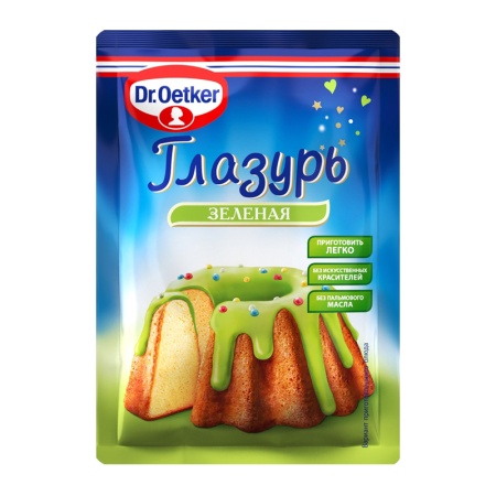Глазурь сахарная Dr.Oetker, зеленая, Россия, 90 гр