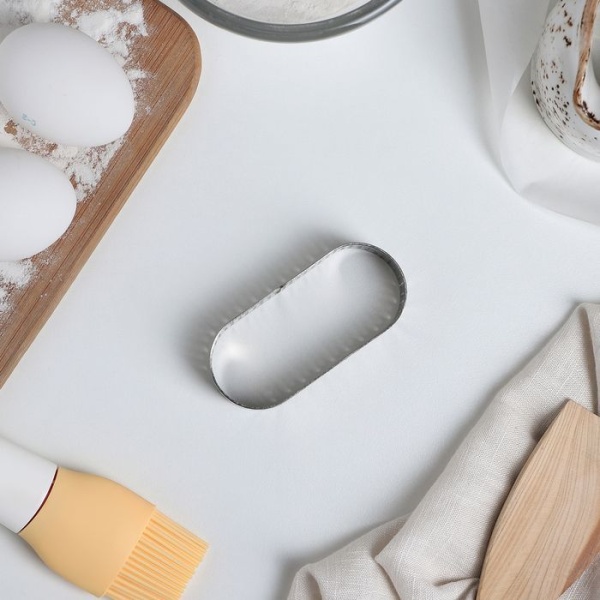 Форма перфорированная для выпечки Овал, 3,5×8×2 см