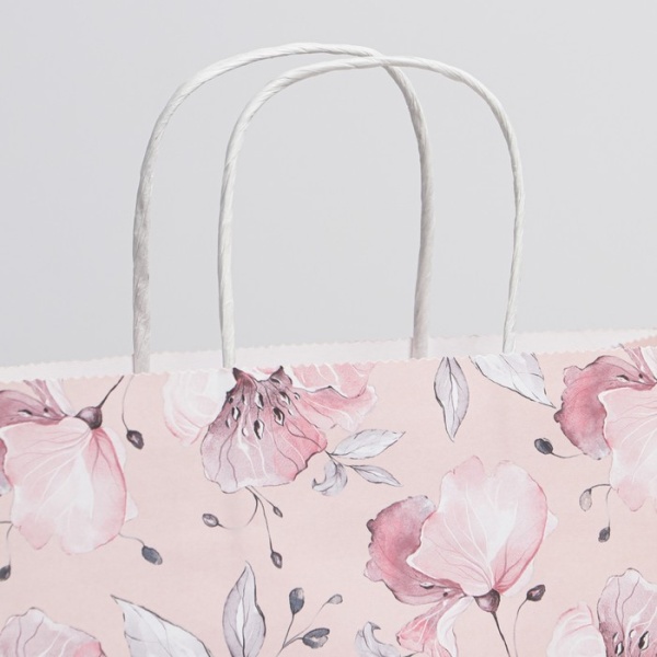 Пакет подарочный крафтовый «Love», 22 × 25 × 12 см