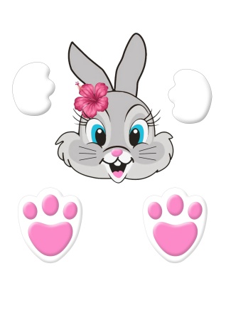 Зайка №1, картинка на сахарной бумаге