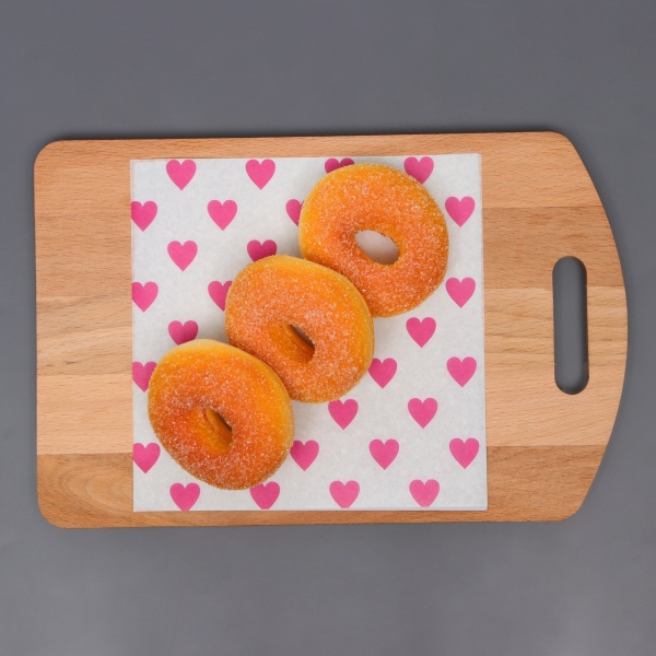 Бумага силиконизированная «Сердце», в листах, 18*18 см, набор 10 шт