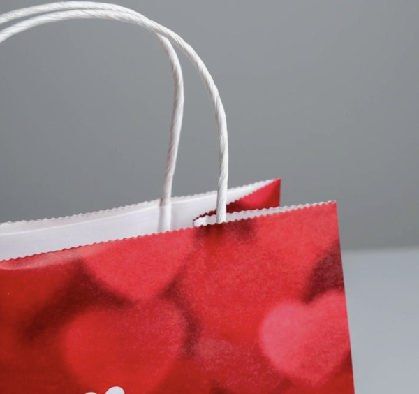 Пакет подарочный крафт «All you need is love», 22 × 25 × 12 см