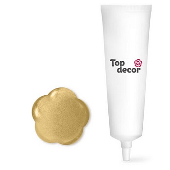Пищевой лак для поверхностного нанесения Топ Декор, золотой, 90г