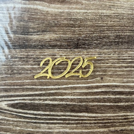 Акриловый топпер 2025, 4 см, золото