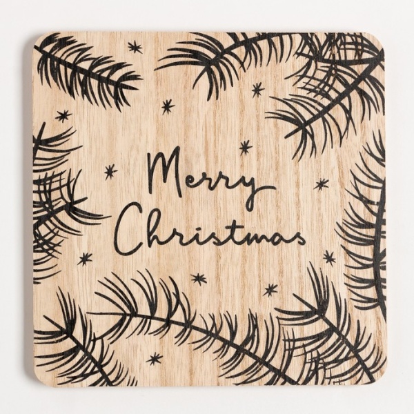 Набор подарочный Этель Snow fox: кухонное полотенце, подставка/горячего и вырубка для пряника