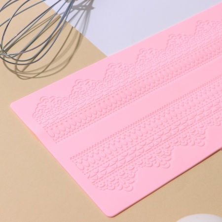 Силиконовый коврик для айсинга Доляна «Кружево», 38,7×16,5 см