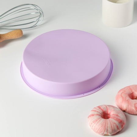 Форма для выпечки силиконовая Доляна «Круг», 22×3 см