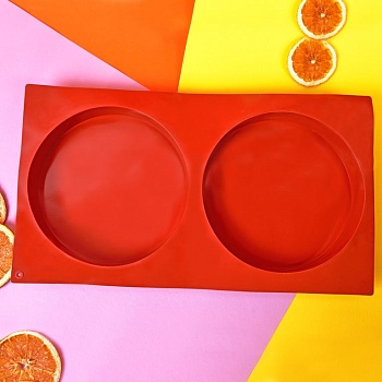 Форма для начинок «Диски», 2 ячейки, d=15,5 см, глубина 2,8 см