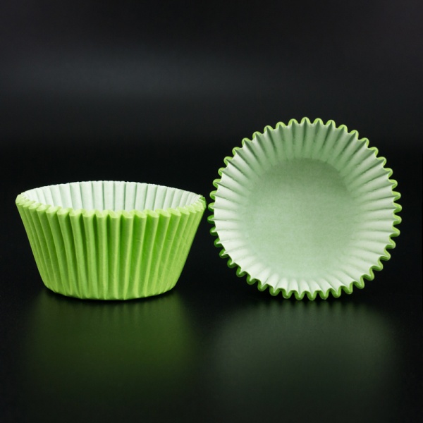 Капсула бумажная для капкейков (тонкая) 50x35 мм, зеленая, 1 шт