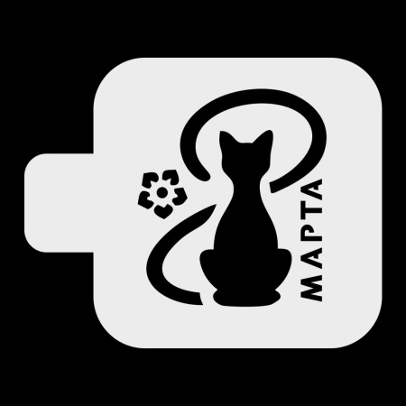Трафарет кондитерский «8 марта, кошечка», 9*9 см
