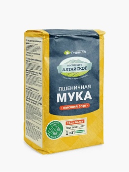 Мука пшеничная высокобелковая (13,2 гр белка), 1 кг