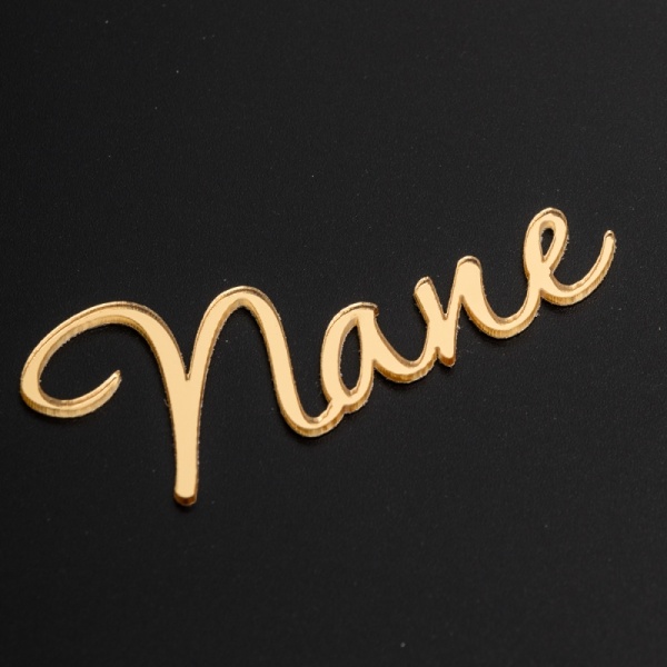 Акриловый топпер "Папе",  7 см, золото