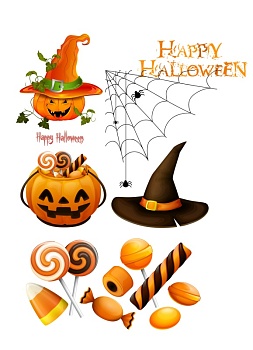 Хэллоуин №5, картинка на сахарной бумаге