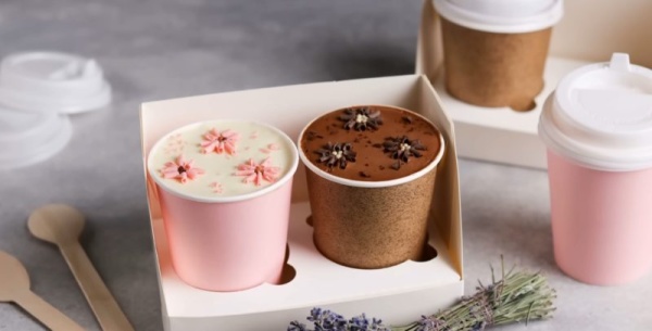 Стакан бумажный "Cake to go", крафт, 250 мл